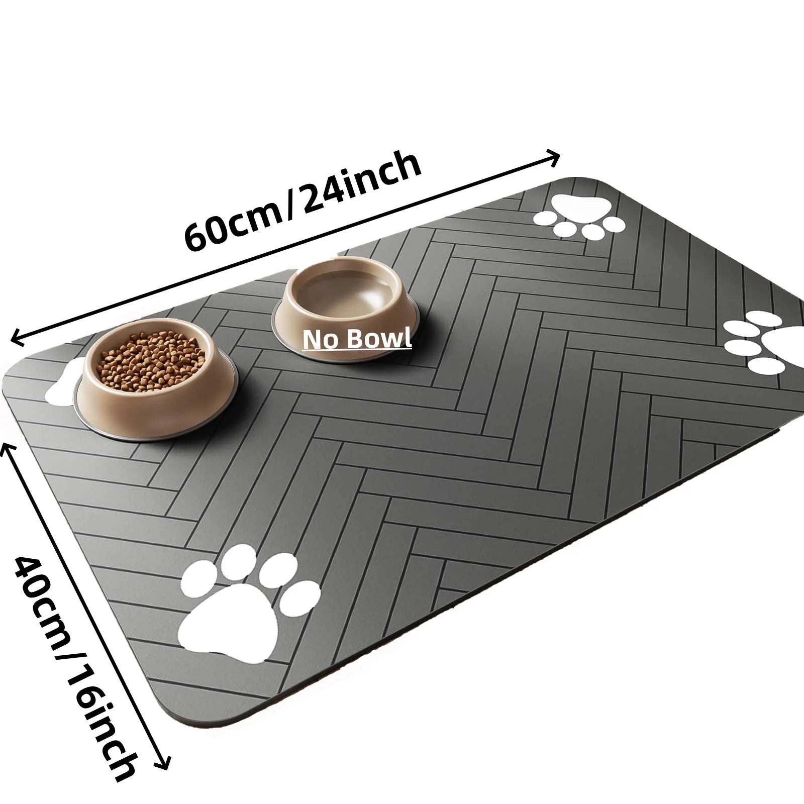 Dog Cat Feeding Mat-Absorbent Pet Placemat for Food and Water .