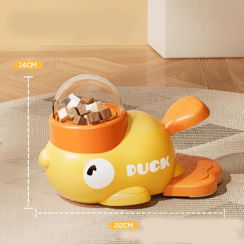 Little Yellow Duck Pet Treat Dispenser Interactive Food Leaking Toy for Cats Dogs