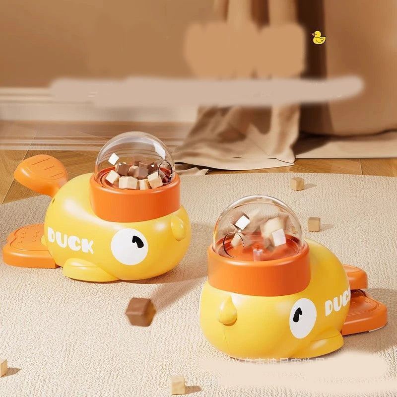 Little Yellow Duck Pet Treat Dispenser Interactive Food Leaking Toy for Cats Dogs