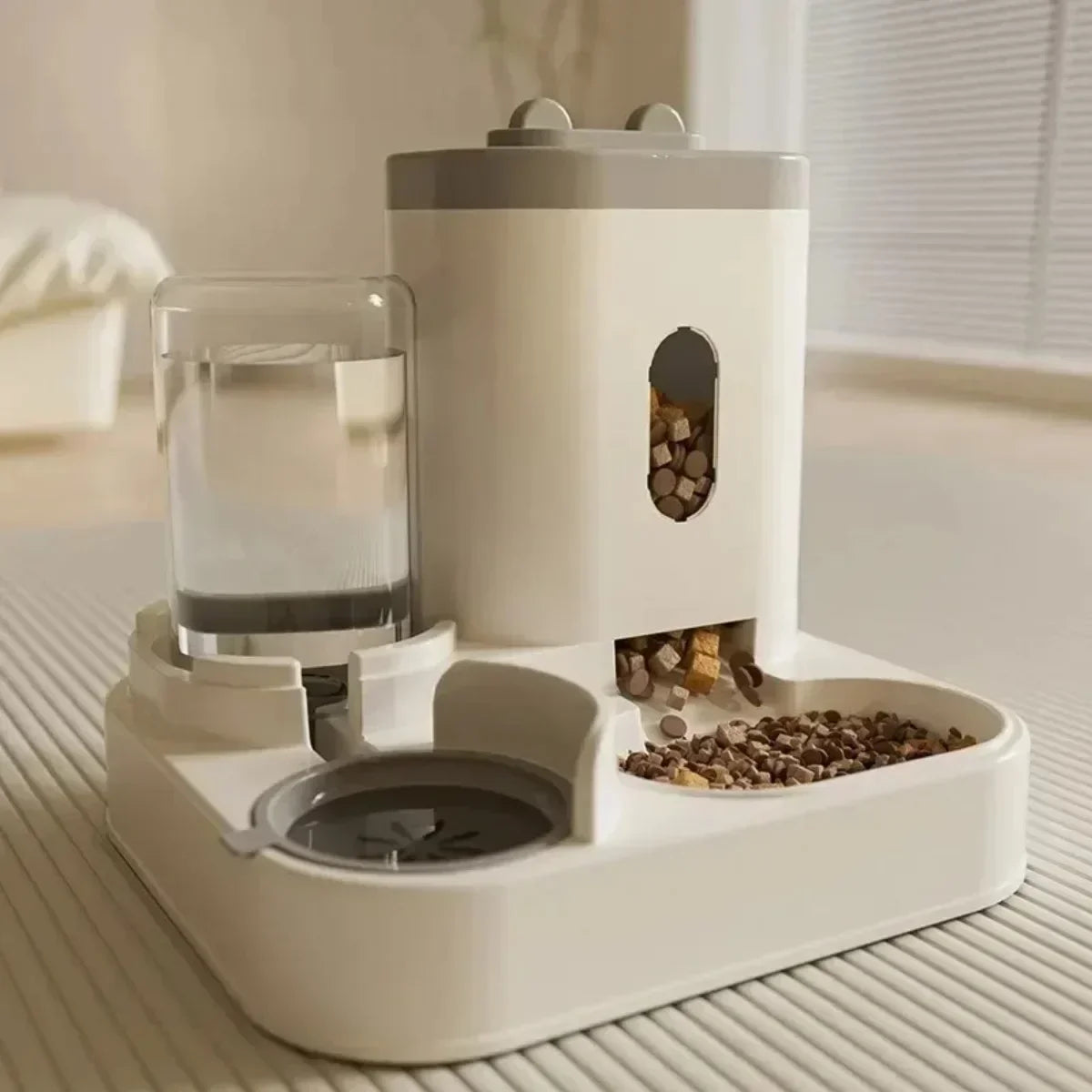 Automatic Feeder Dog Cat Food Bowl With Water Fountain Large Capacity Pet Food Storage .